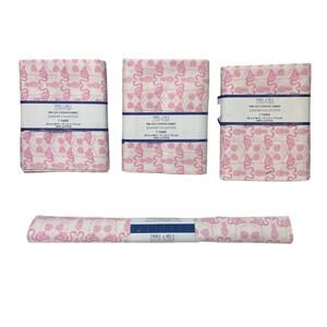 3.25 yds New Emma & Mila Pink Flamingo Pineapple Birds Cotton Quilting Fabric
